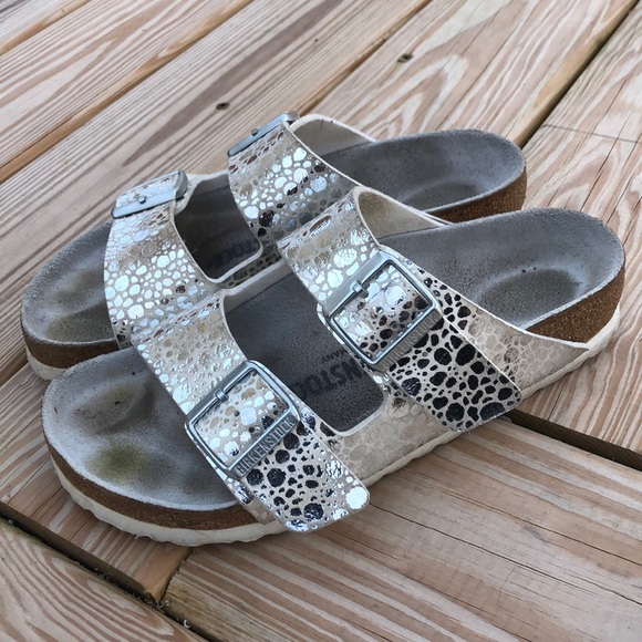 Birkenstock Shoes - Birkenstock Arizona Pebbled Leather Sandals
